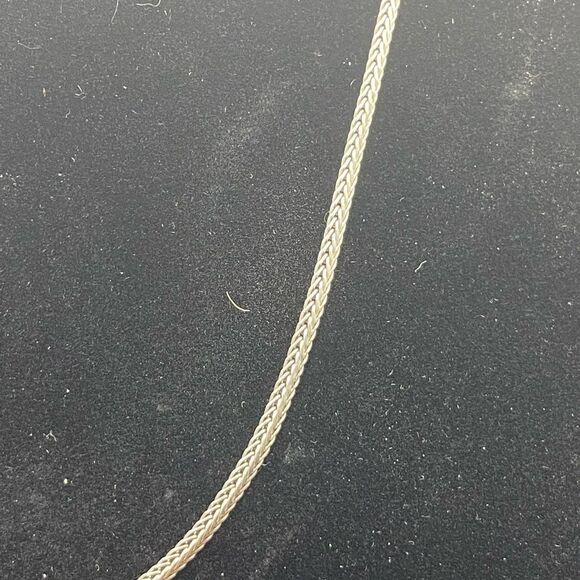 16” sterling silver 925 India wheat chain with spring lock clasp 2mm - Picture 8 of 13